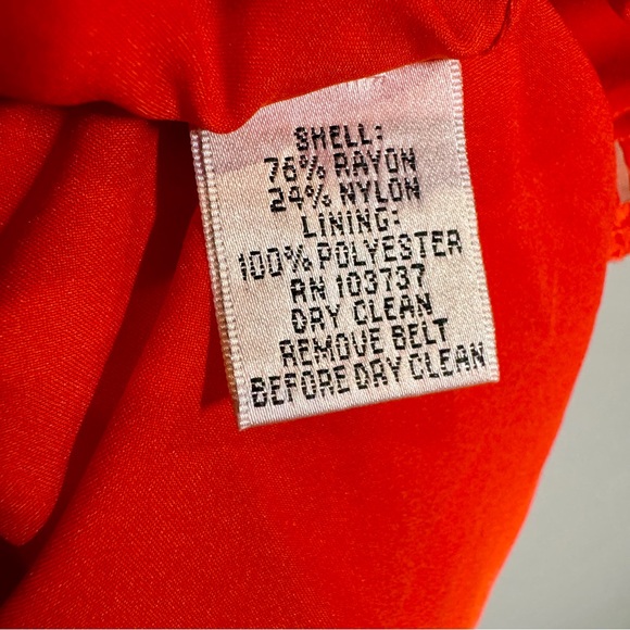 Donna Morgan “Hot Pepper” Textured Fit & Flare Dress Belted Size 16 NWT - Picture 6 of 13